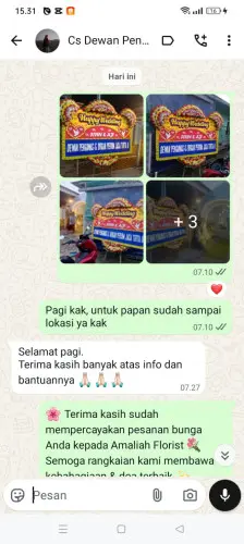 Testimonial Papan Bunga Pernikahan kadugemblo